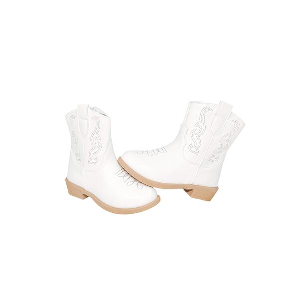 FabKids Whisper White Western Boots - Size 13 - - Picture 7 of 8